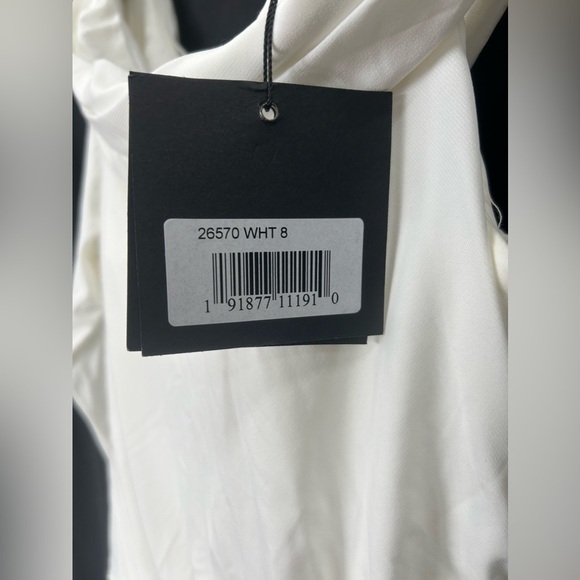 IEENA FOR MAC DUGGAL 26570 NWT Ruched Jersey Drop Shoulder Foldover Gown - Picture 6 of 7